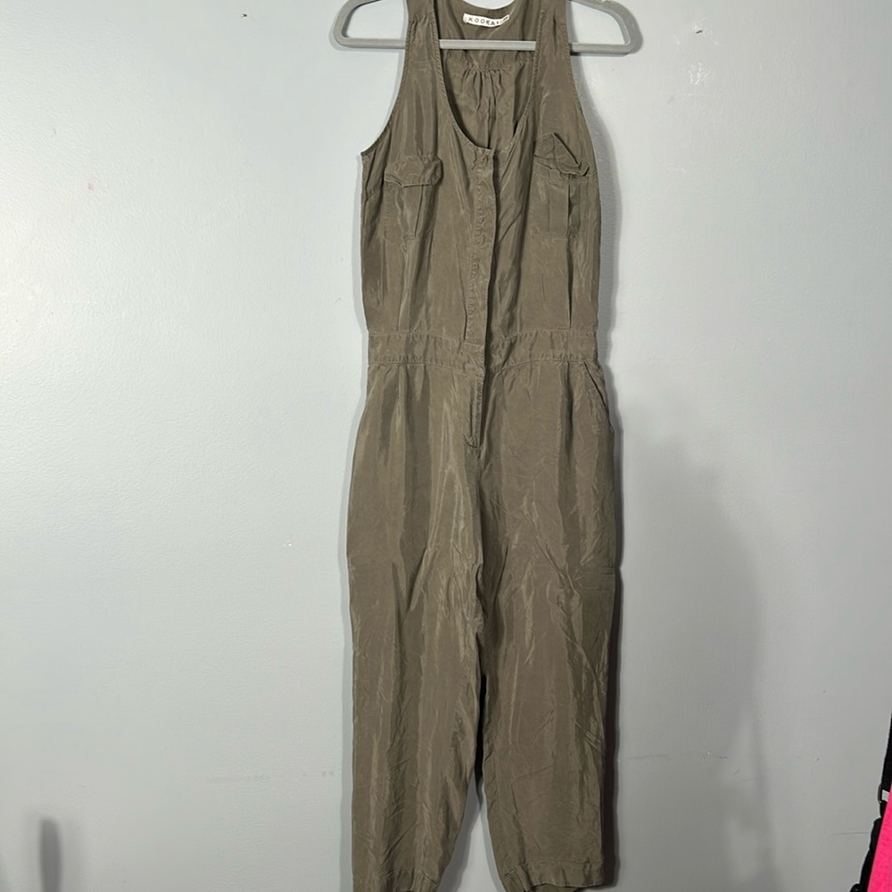 Kookai Army Green Overall Jumpsuit size  French 36 US 4